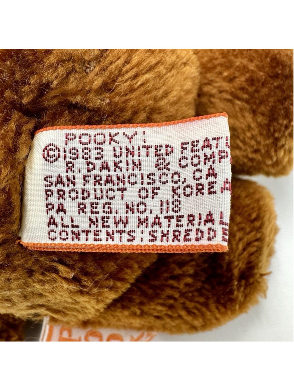 1983 Dakin Pooky Garfield Teddy Bear 6” Plush Pookie United Feature Syndicate - Picture 6 of 7
